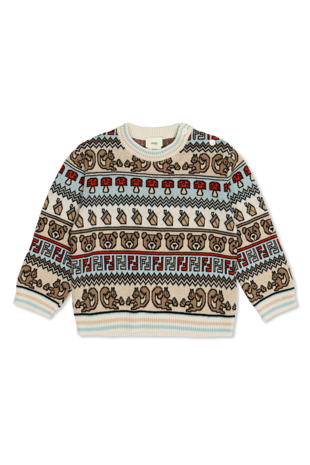 Multicolour Patterned Sweater Fendi Kids Vitkac Australia